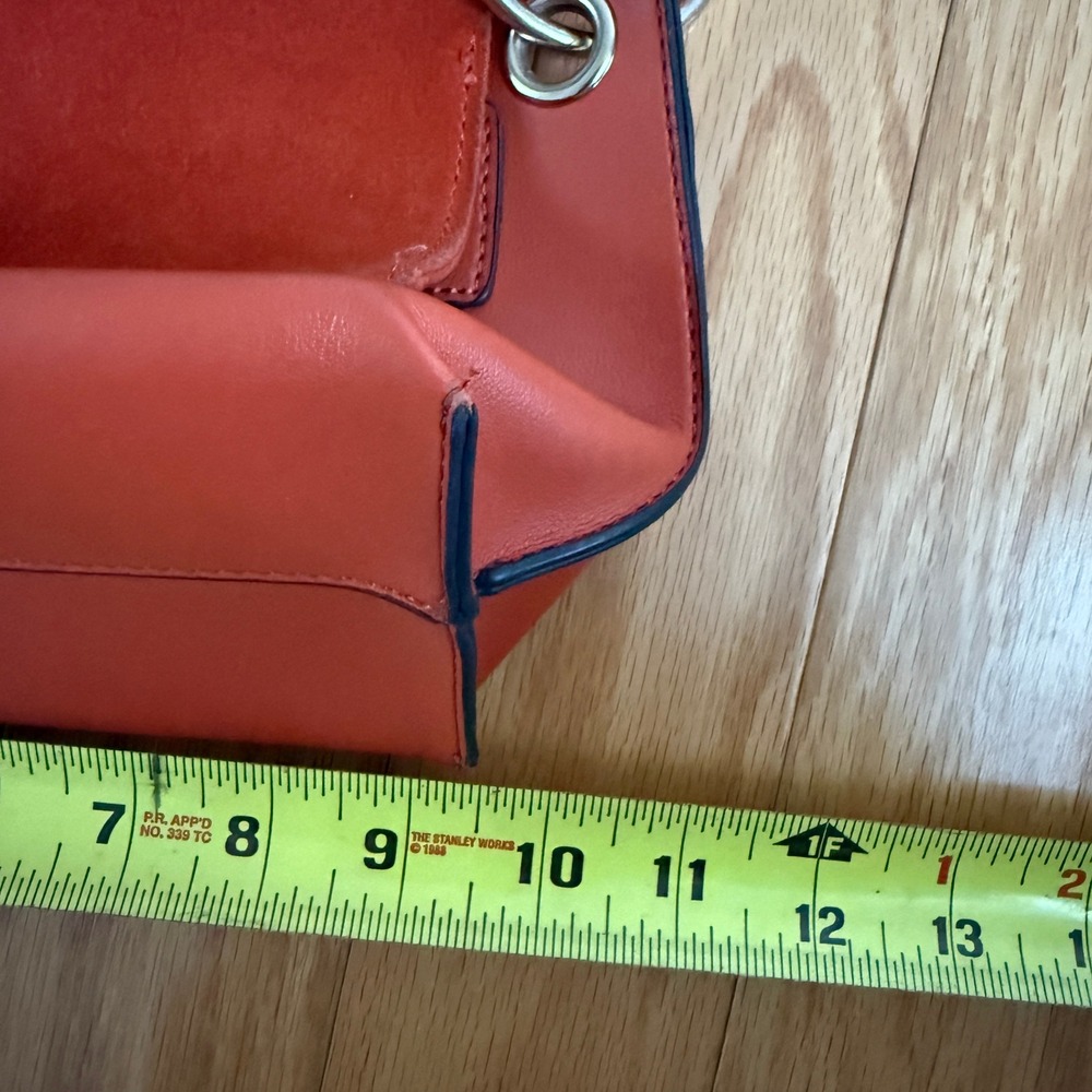 Parfois Shoulder Bag Suede Flap Closure Copper Color Purse - Picture 11 of 12
